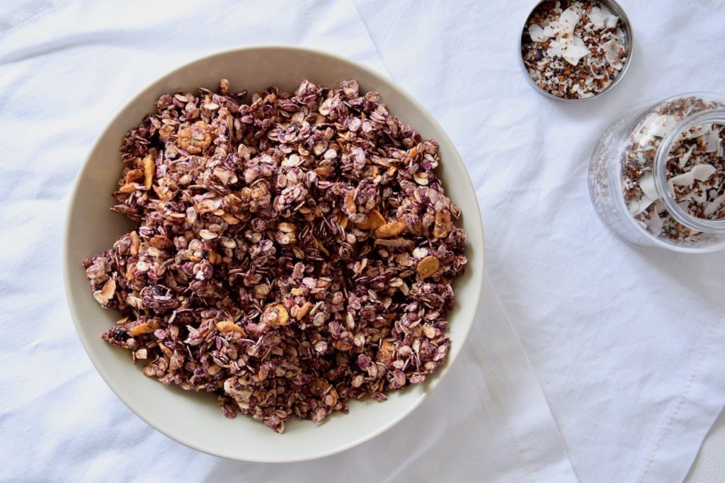 Homemade fruit granola