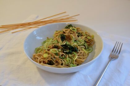 spinat knoblauch spaghetti