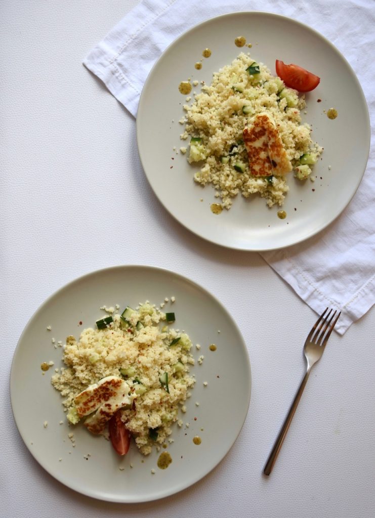 Couscous Salat mit Halloumi